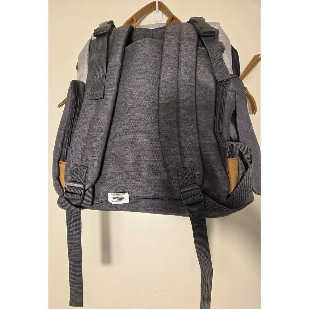 Eddie Bauer Cascade First Adventure Backpack Diaper Bag Gray Travel Sack